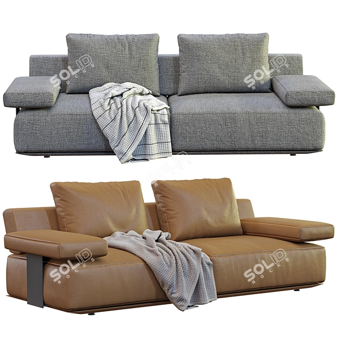 Sleek Modern Sofa Design Cooper 3D model image 2