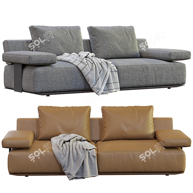 Sleek Modern Sofa Design Cooper 3D model image 3