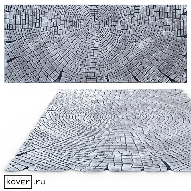 Graphic Silk Art Carpet 200x300cm 3D model image 1