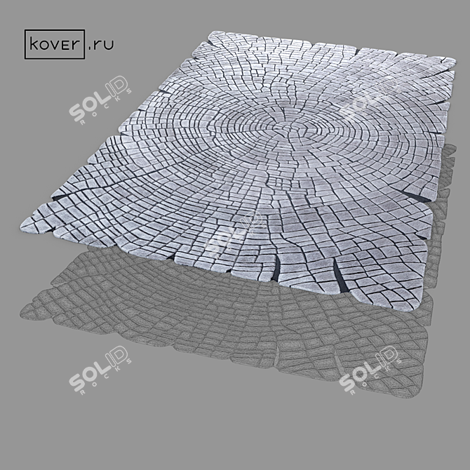 Graphic Silk Art Carpet 200x300cm 3D model image 2