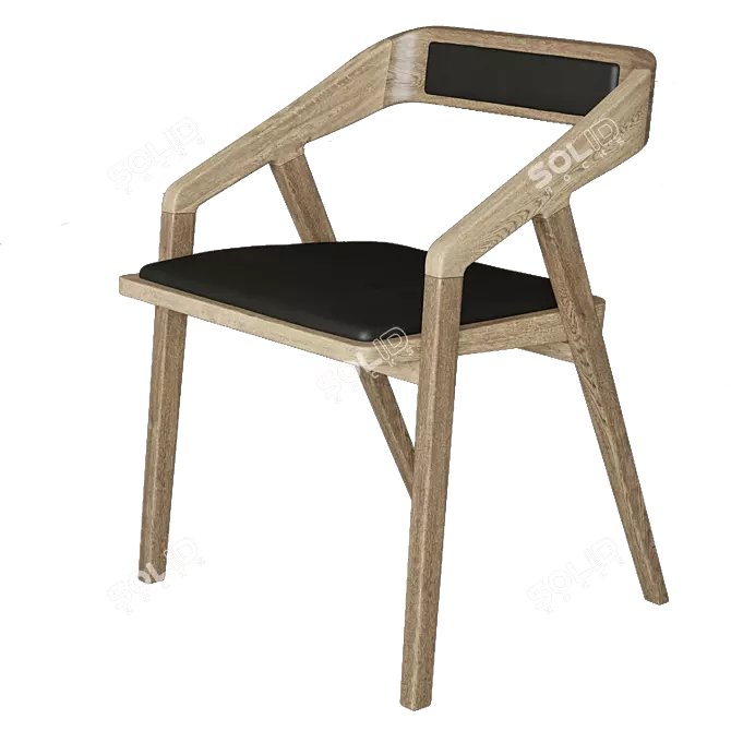 Katakana Table and Chair Set 3D model image 3