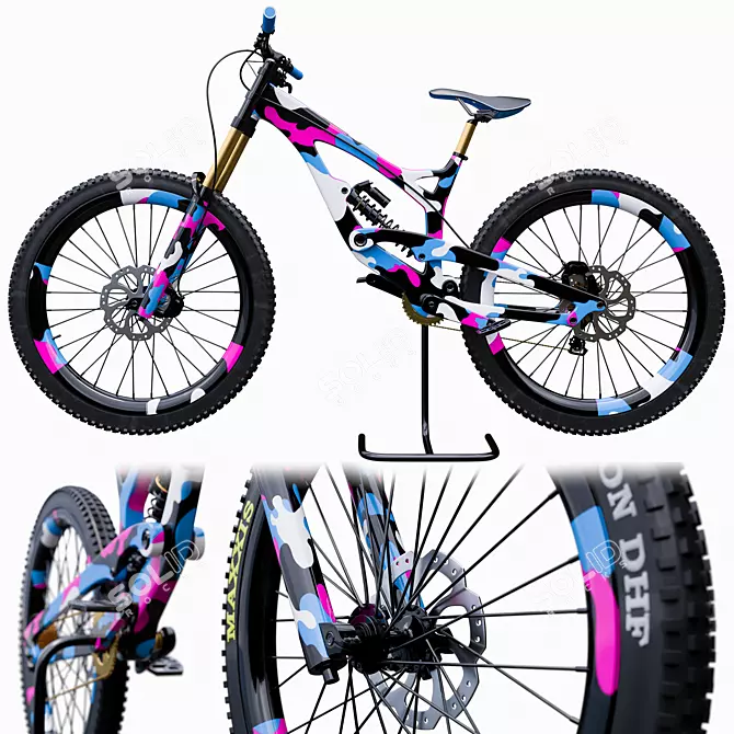 High-End Mountain Bike Model 3D model image 4