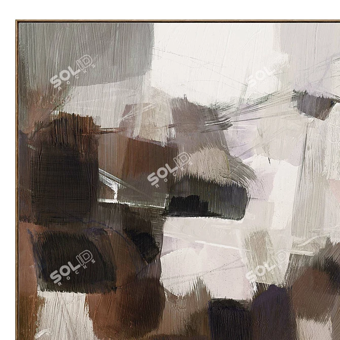 Abstract Square Plaster Photo Frames 3D model image 4