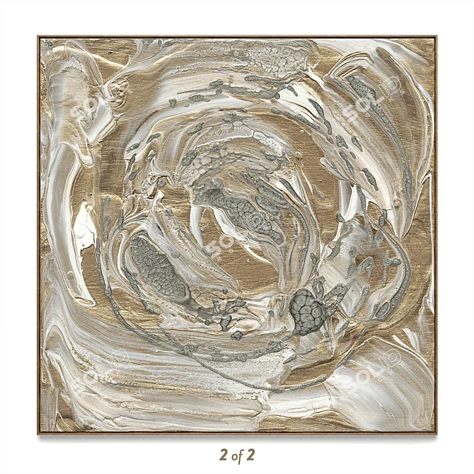  Abstract Plaster Square Photo Frames 3D model image 2