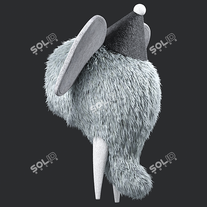 Wall Hanging Animal Head Plush 3D model image 2