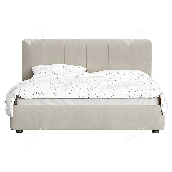 Elegant Boka Bed Frame 3D model image 2