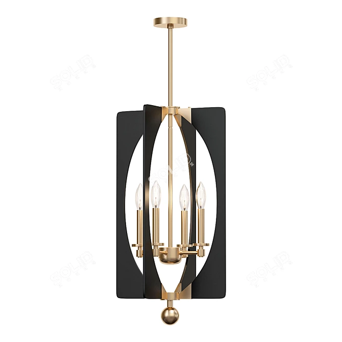 Elegant Alscar Mini Chandelier 3D model image 1