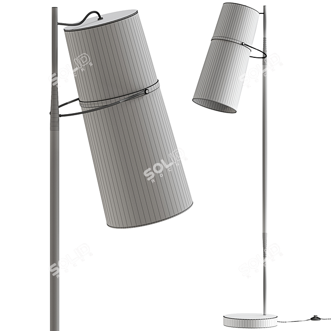 Modern Huxe Franco Floor Lamp 3D model image 2