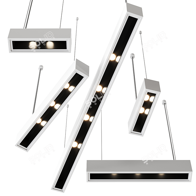 Nis 1200 White Line Pendant 3D model image 1