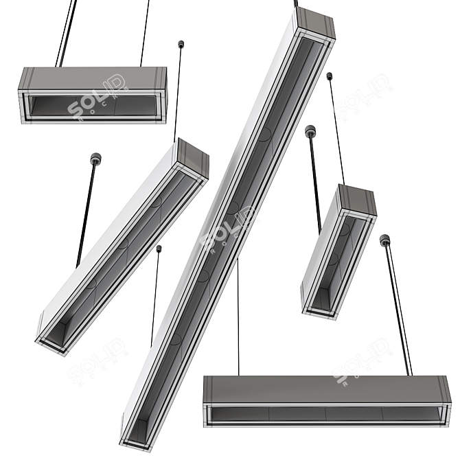 Nis 1200 White Line Pendant 3D model image 3