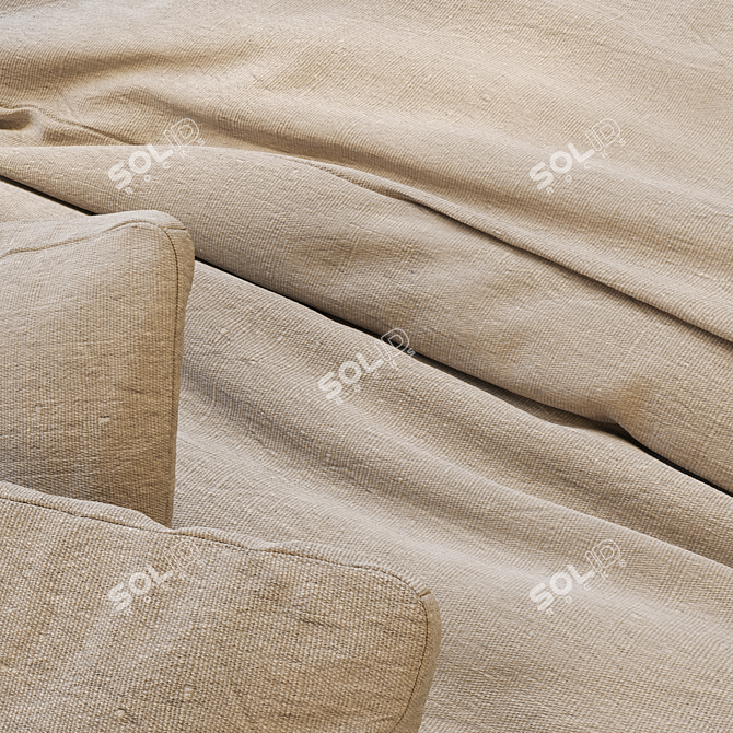 4k Seamless Fabric PBR Texture 3D model image 1