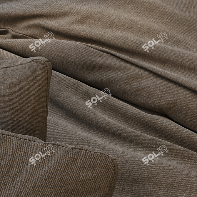 PBR Fabric Texture Set - Beige, Brown, Grey 3D model image 2