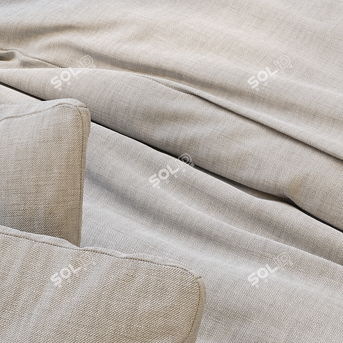 PBR Fabric Texture Set - Beige, Brown, Grey 3D model image 3