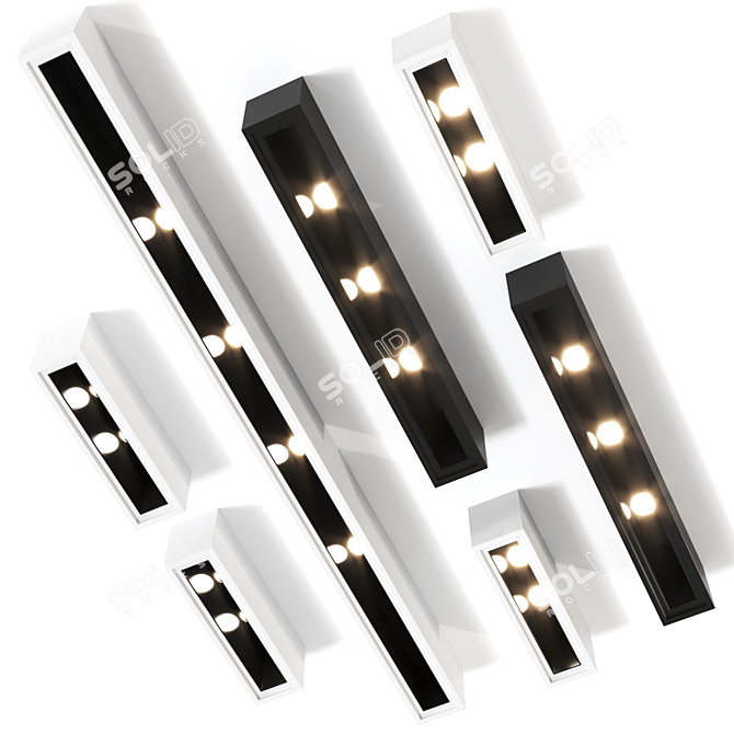 White Line Nis 1200 Ceiling Lamp 3D model image 1