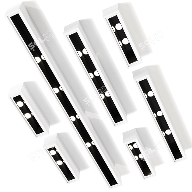 White Line Nis 1200 Ceiling Lamp 3D model image 2