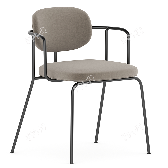 Modern Lunch Chair Frame Sero 3D model image 1