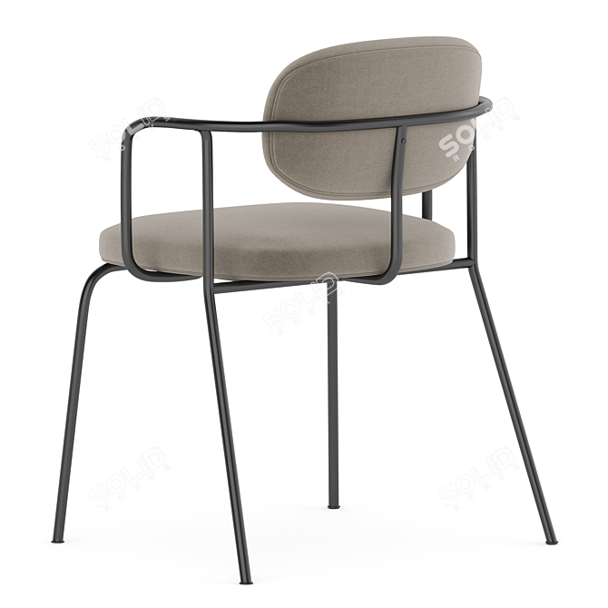 Modern Lunch Chair Frame Sero 3D model image 3