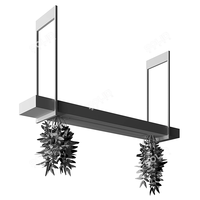 Modern Pendant Light with Hanging Plant 3D model image 5