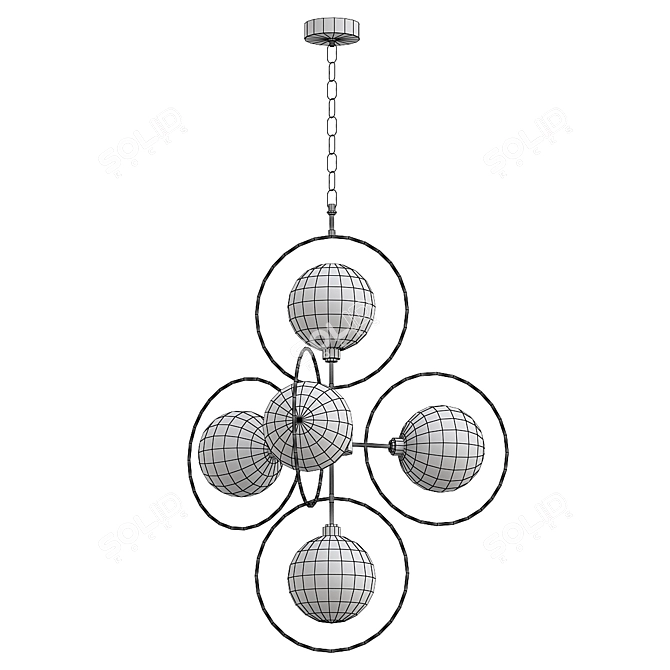 Sleek Lightstar Alfa Pendant Chandelier 3D model image 2