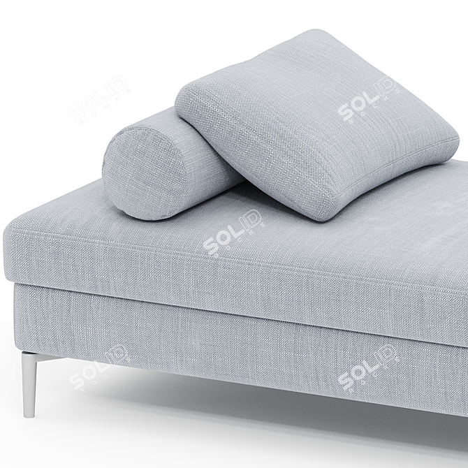 Stylish Eve Daybed in Fabric 3D model image 4