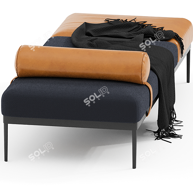 Elegant Daybed for Relaxing Comfort 3D model image 3