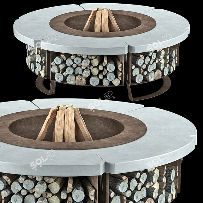 Cozy Outdoor Fire Pit Solution 3D model image 1