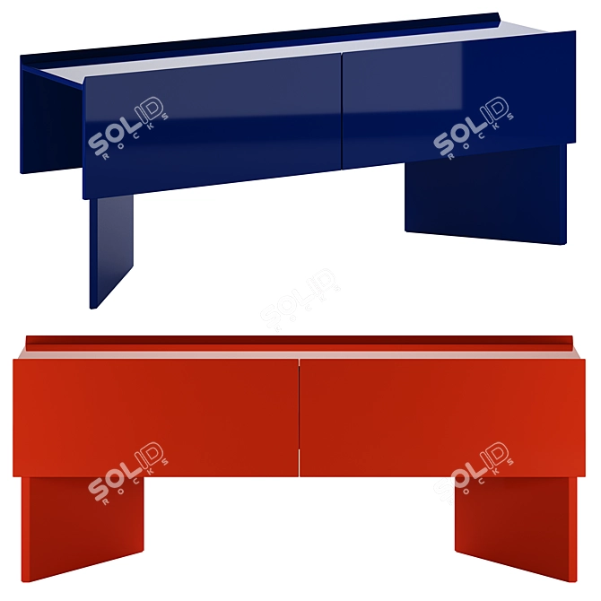 Elegant Hayama Sideboard Design 3D model image 1