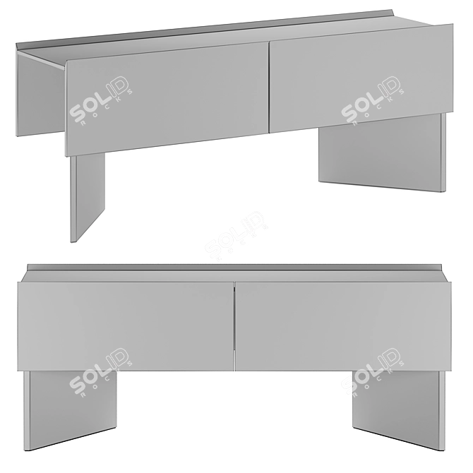 Elegant Hayama Sideboard Design 3D model image 2