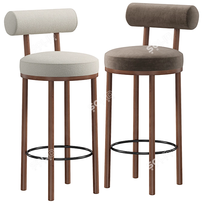 Moca 2015 Bar Chair Rendering 3D model image 1