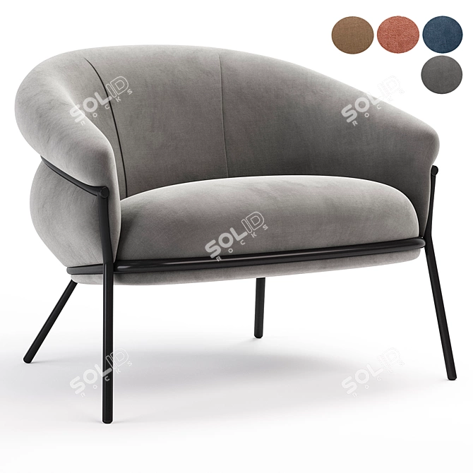 Modern Grasso Armchair 2015 Model 3D model image 1