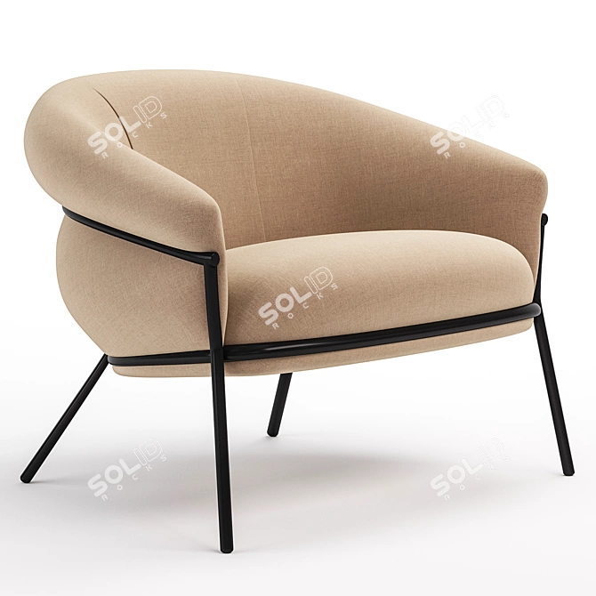 Modern Grasso Armchair 2015 Model 3D model image 3