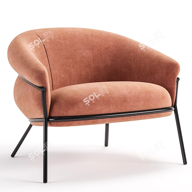 Modern Grasso Armchair 2015 Model 3D model image 4