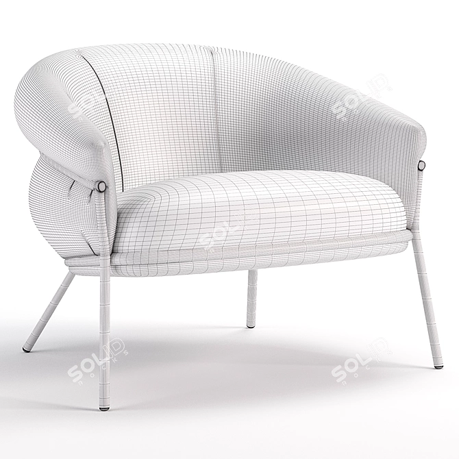 Modern Grasso Armchair 2015 Model 3D model image 6