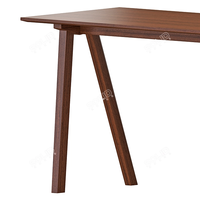  Scandinavian Minimalist Writing Desk 3D model image 2