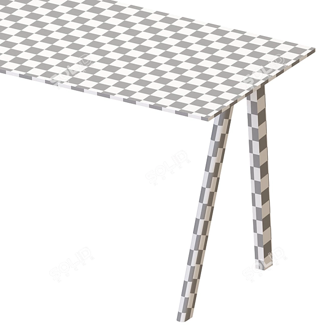  Scandinavian Minimalist Writing Desk 3D model image 7