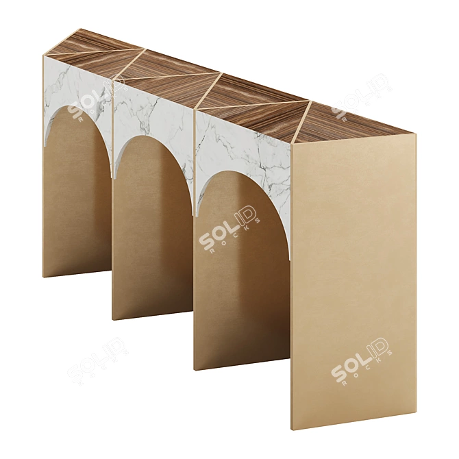 Elegant Lauren Console Design 3D model image 2