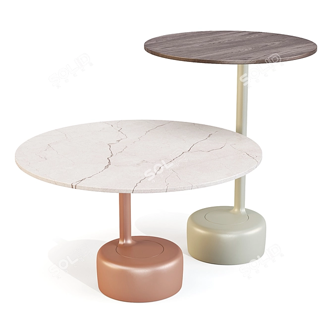 Oell Sculptural Side Table 3D model image 1