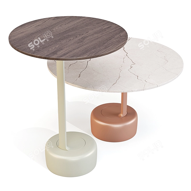 Oell Sculptural Side Table 3D model image 3