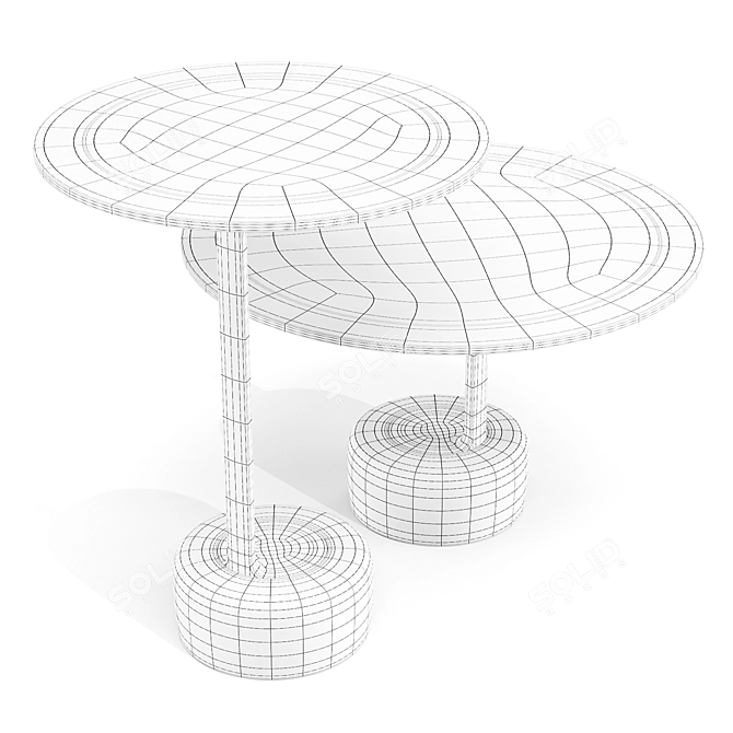 Oell Sculptural Side Table 3D model image 4