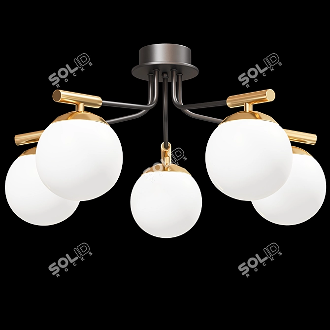 Paolina Ceiling Chandelier Glass Shades 3D model image 2