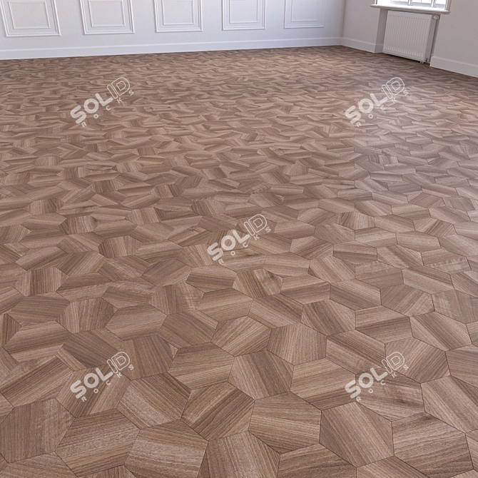 Wooden Floor Model Kit 3D model image 4