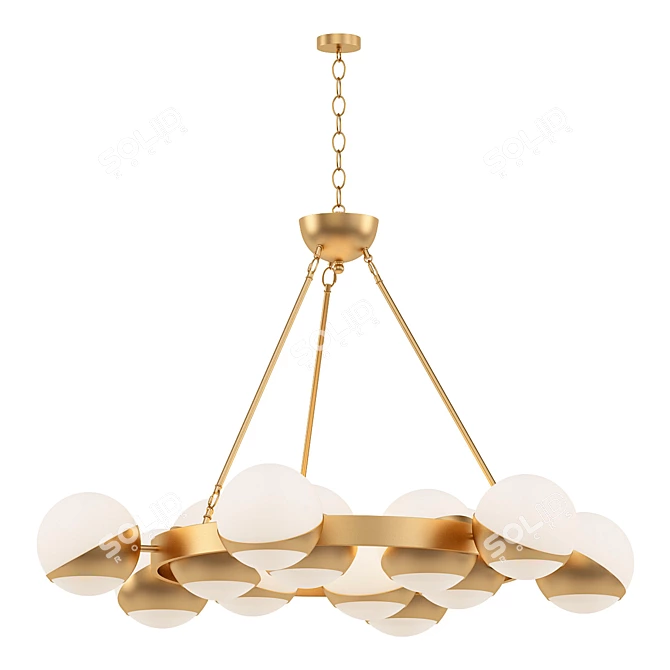 Elegant Chandelier Piazetta 3D model image 1