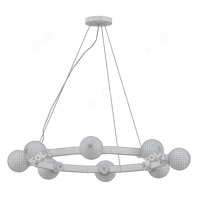 Minimalist Ring Chandelier FLAMB 3D model image 2