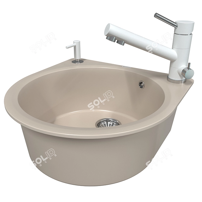 Modern TONAMI EV Metal Sink 3D model image 1