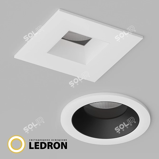 Compact IP44 Recessed Spotlights 3D model image 1
