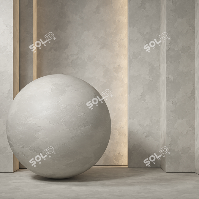 Seamless Decorative Stucco Texture Pack 3D model image 1