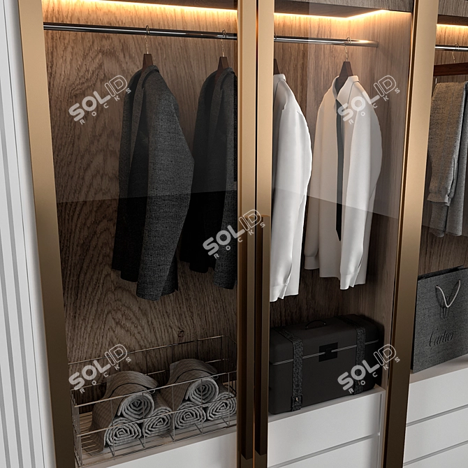 ELEGANT DECORATIVE ELEMENTS WARDROBE 3D model image 3