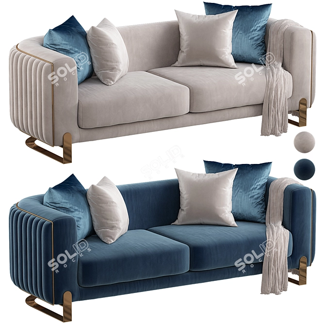 Contemporary Oscar Sofa 2015 Model 3D model image 1