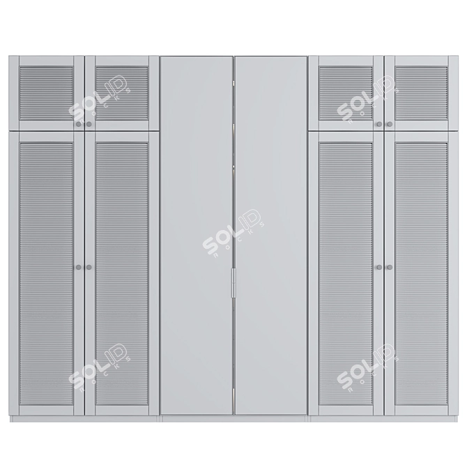 Editable Wardrobe 3D Model 2016 3D model image 3