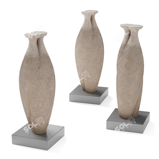 Modern SiO2 Vessel Vase 3D model image 3